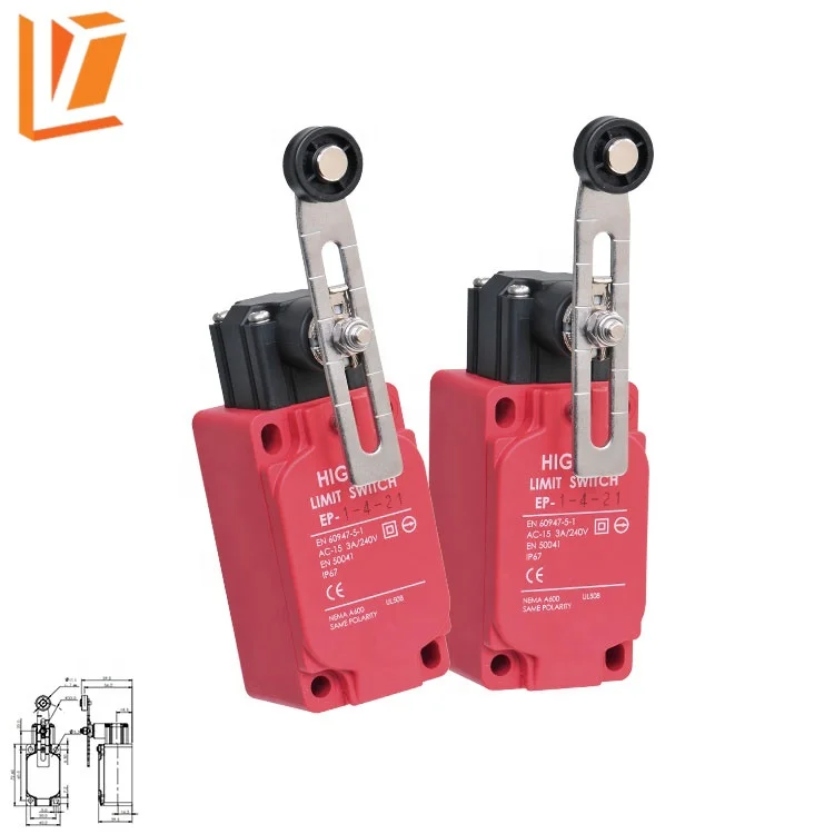 EP-1-4-21 Adjustable roller arm type waterproof safety metal limit switch