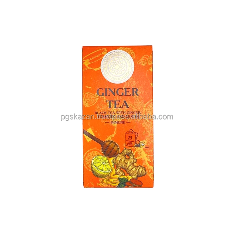 Good quality organic tea in bags with ginger turmeric and lemon, from manufacturer, hot sale herbal tea