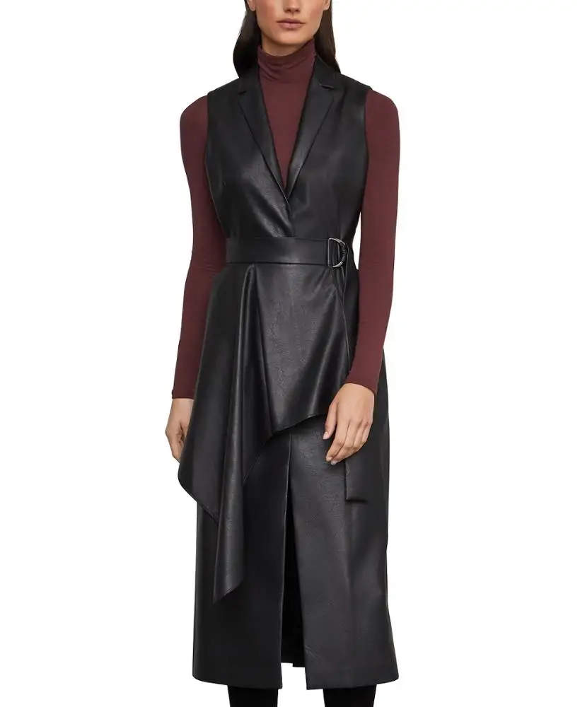  Изготовленное на заказ кожаное длинное покрытие MNW для женщин подходящий размер