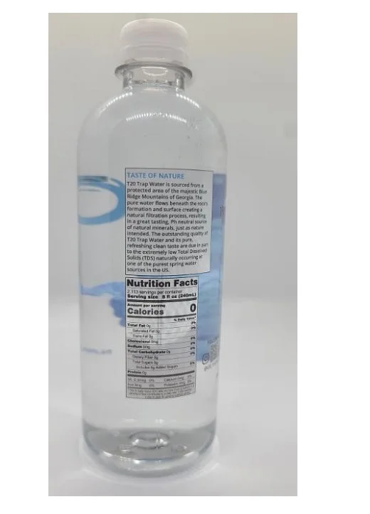 Best Quality Natural Springwater T20 Trap Water 16.9 FL OZ & 20 FL OZ 100% ALL Natural Spring Wate