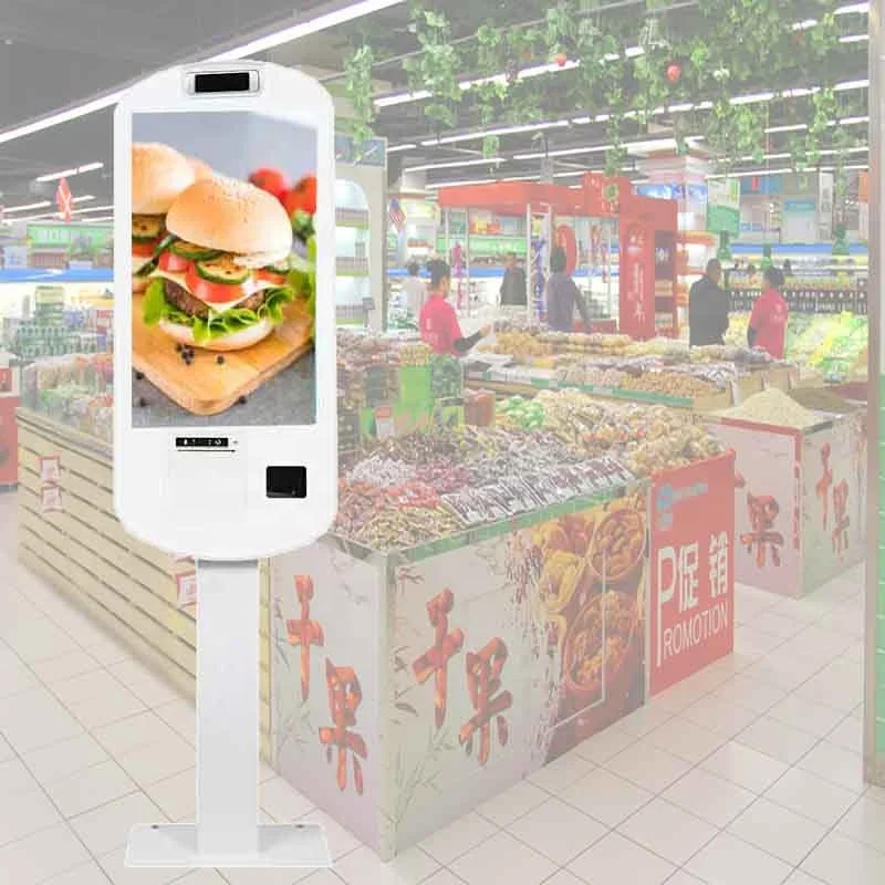 
Free Sample 21.5 Inch Touch Screen Self Order Kiosk Self Service Payment Checkout Kiosk Machine for Supermarket Restaruant 