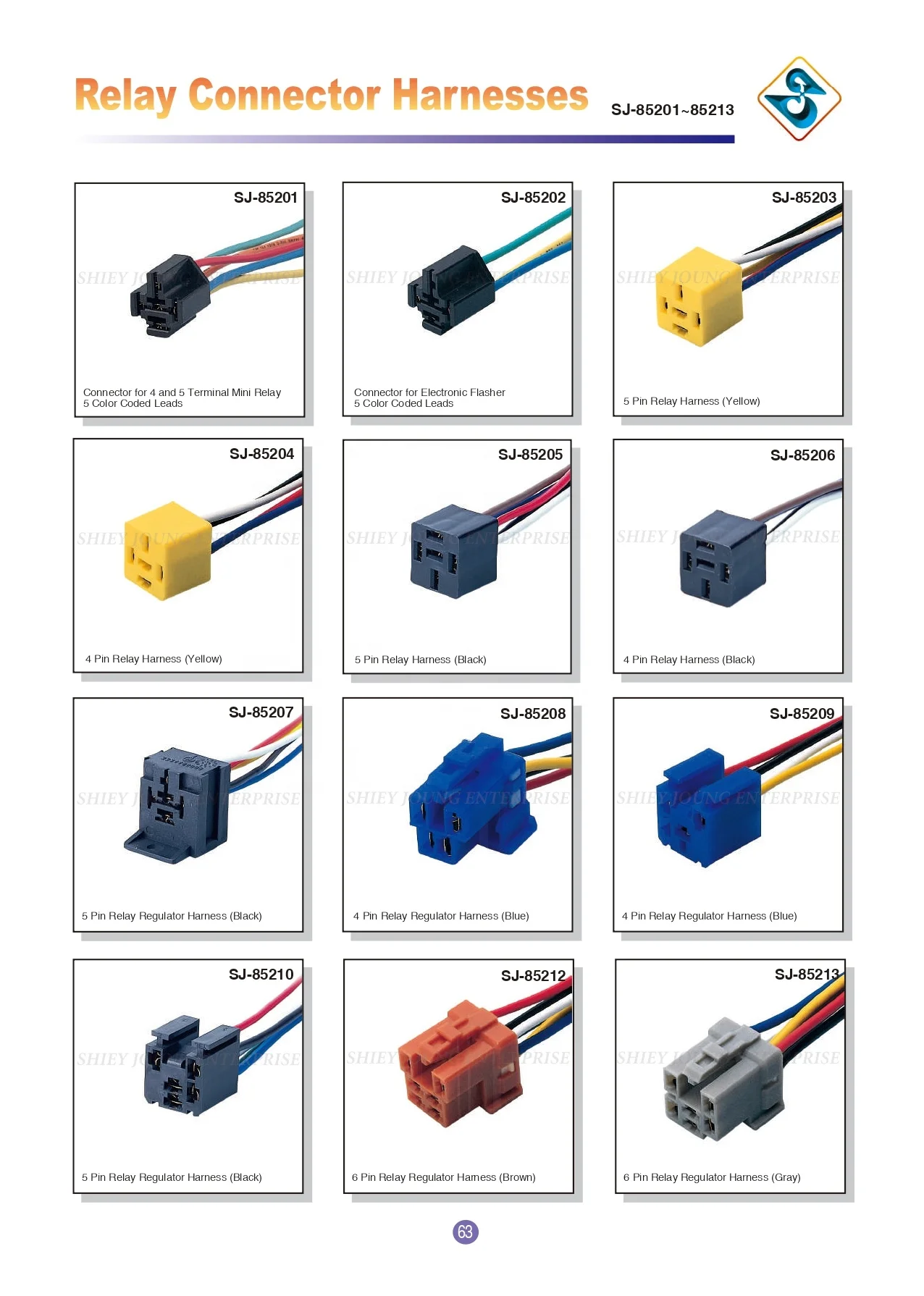 Customized Black Connector Relay Regulator Wiring Harness 5 Pin Female Socket Auto Connector