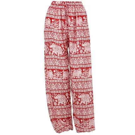 2020 Woman Baggy Elephant Harem Pants online wholesale-Elephant Print Yoga Harem Pant-Thai Fisherman Elephant Harem Pant