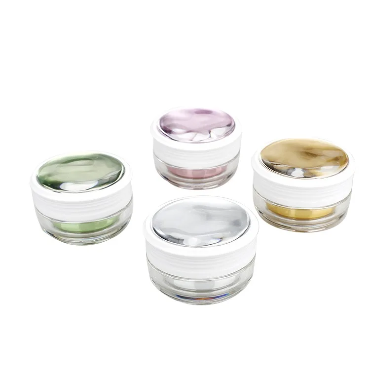 
European Warehouse Ready to Ship 15G Colorful Mushroom Shape Cosmetic Cream Acrylic Jar 