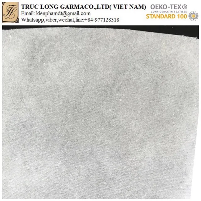 Good quality embroidery backing paper fusible fusing interlining for women coat wide fusible