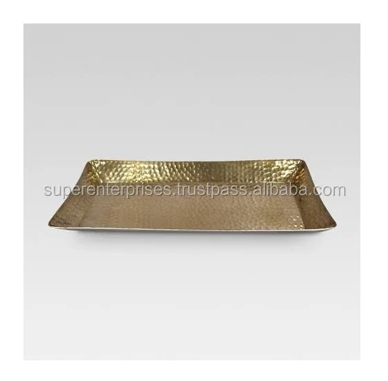 Round Food Serving brass Tray