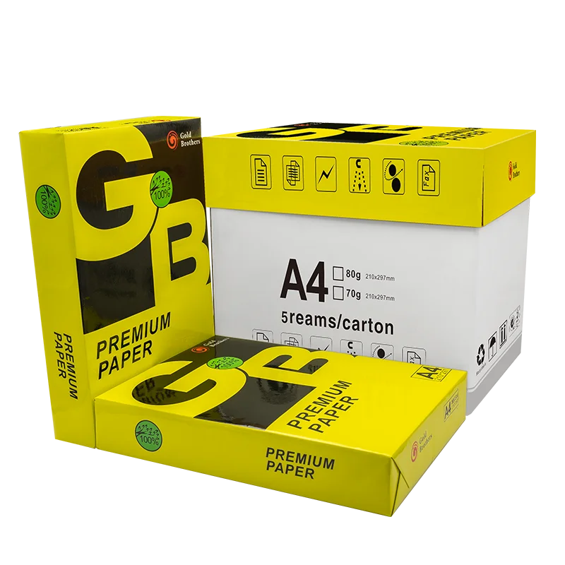 In Stock 100% Wood Pulp OEM 70GSM 80GSM A4 Paper Copier Copypaper 500 Sheets/Ream - 5 Reams/Box A4 Copy Paper