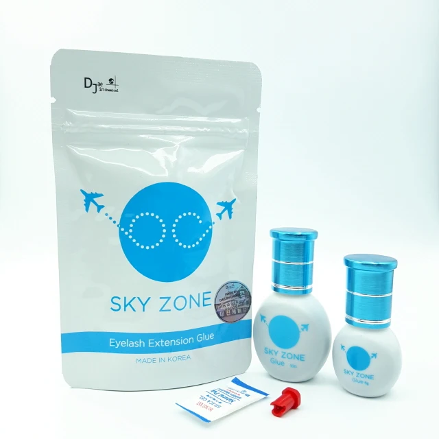 Eyelash Extension Sky Zone Glue 10ml Fast Dry Low Fume Sensitive Waterproof Eyelash Glue Adhesive from South Korea Sky Glue