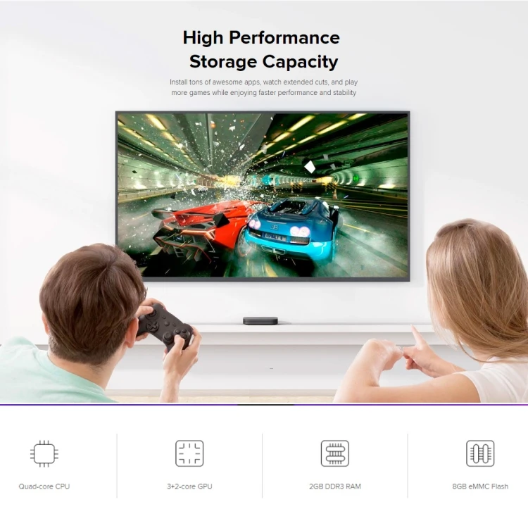 Лидер продаж оригинальный Xiaomi Mi Box S 4K HDR 2 ГБ + 8 Гб Android 1 TV с Google ассистентом удаленной потоковой