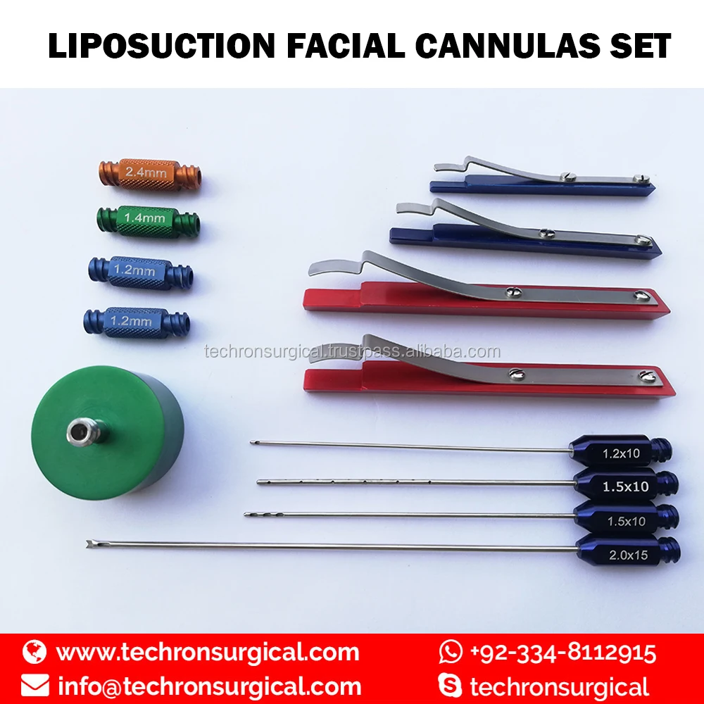 Basic Liposuction Fat Injection Cannulas Kit for Breast/ Buttock/ Thighs Augmentation