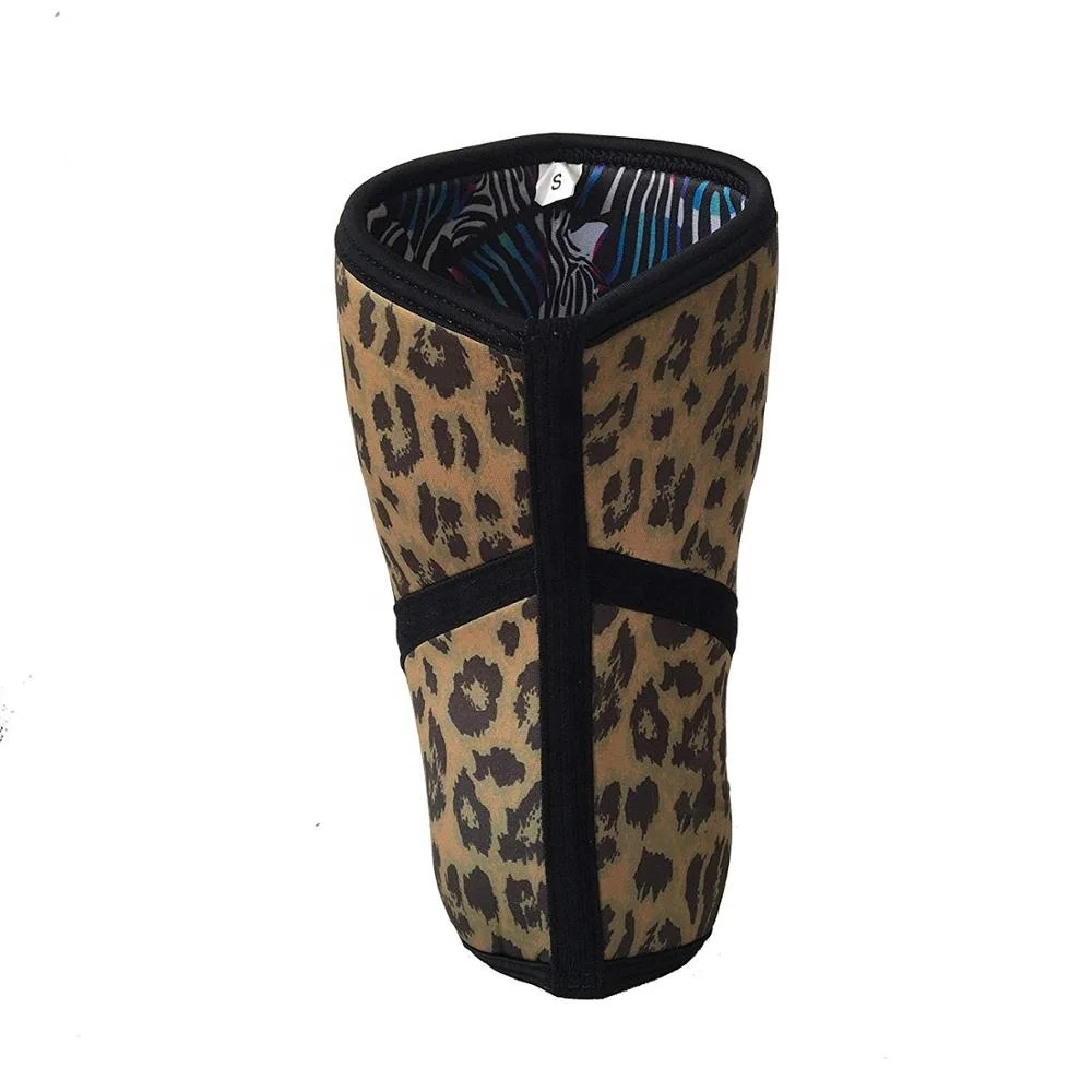 Leopard-x Knee Sleeves (1 Pair), 7mm Neoprene Compression Knee Braces, Great Support for Cross Training, Weightlifting