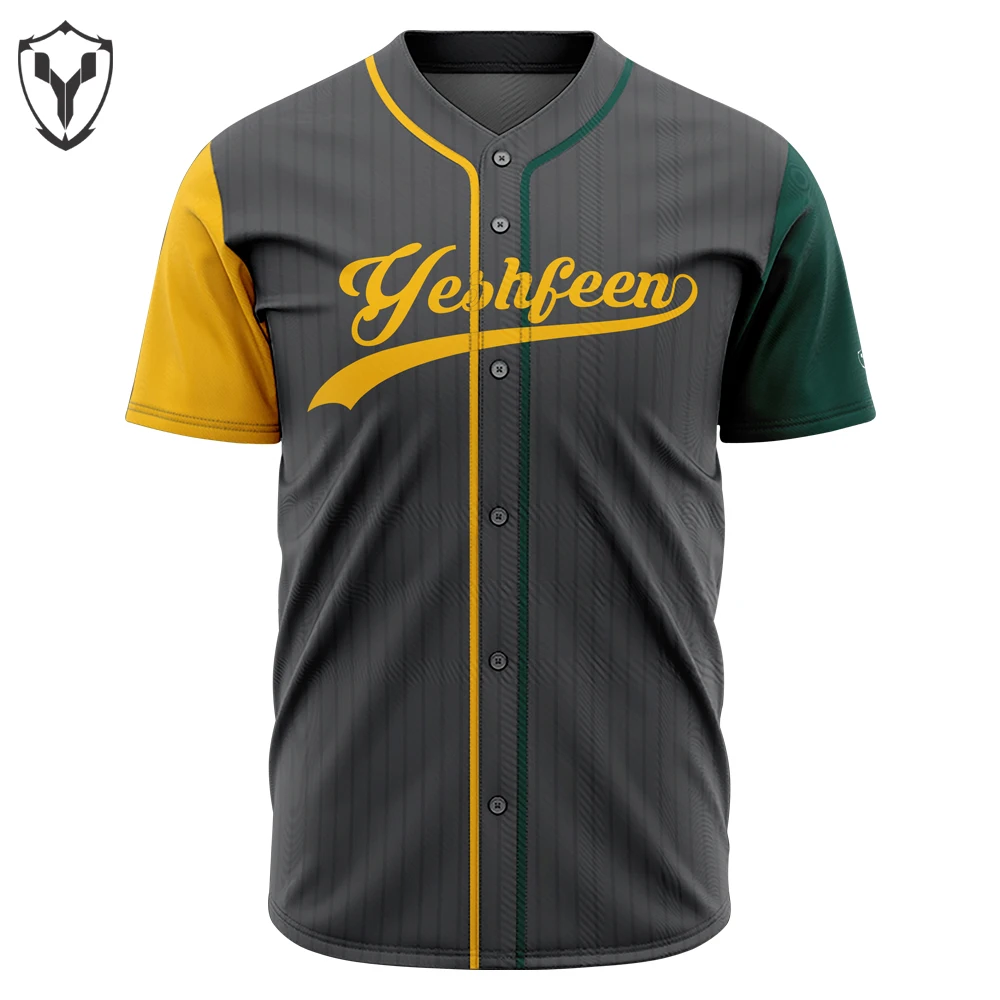 Custom Stitched Made V Neck Full Button Down Grey Red Best Double Stitched Short Sleeve 100% Polyester Softball Baseball Jersey