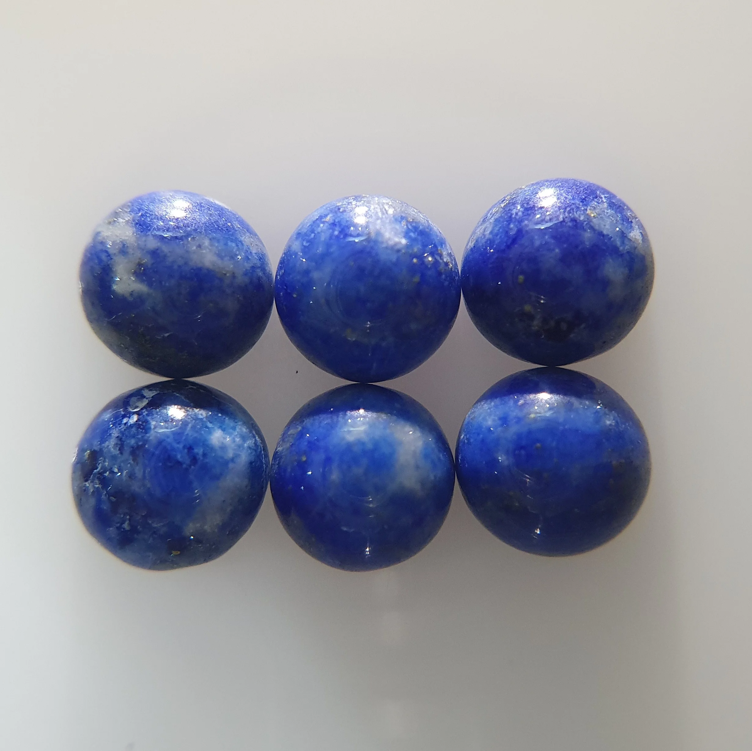 4mm Natural Loose Lapis Lazuli Cabochon Round Non-treated for Setting Dark Blue