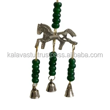 Brass Bell Wind Chimes with Fish Metal 3 Brass Bells Good Luck Chime Religious Style Model for Gifts