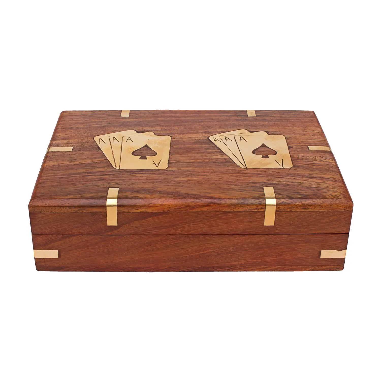 High quality wooden playing card box 100% natural handmade playing cards box