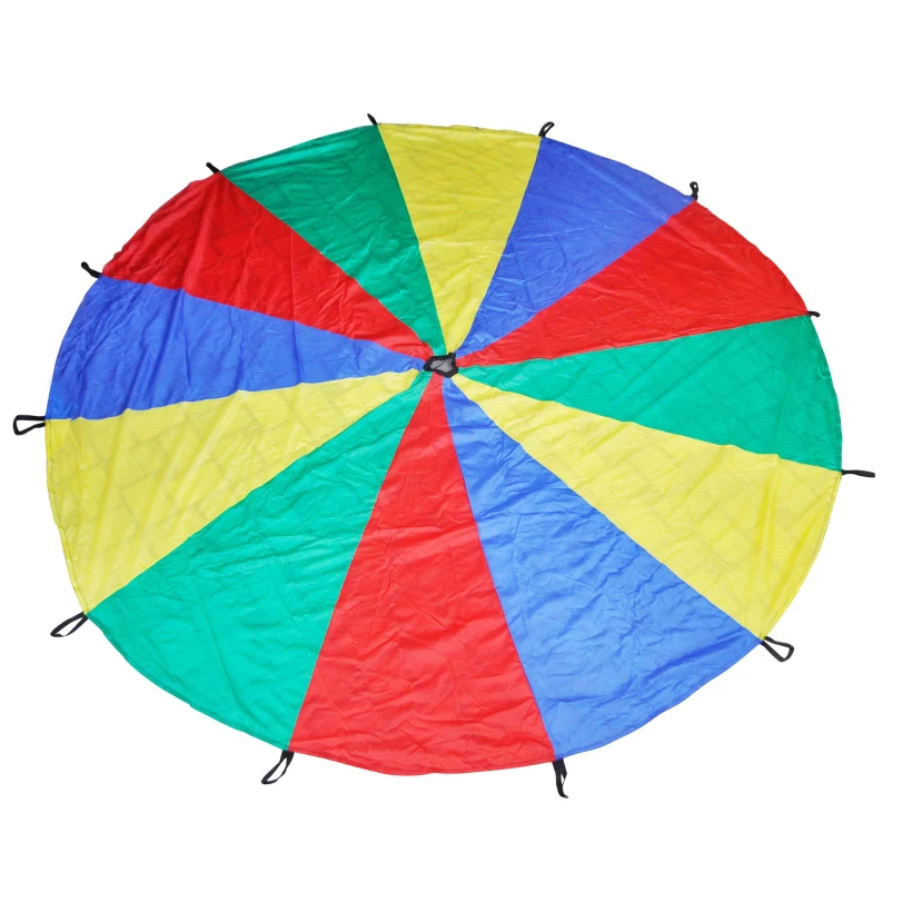 Hot Selling Multi Color Kids Parachute I 6 feet Play Parachute With Handles Multi color I Kids Play Parachute for outdoor Games