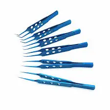 Bishop-Harmon Straight Forceps 1 x 2 Teeth Eye Ophthalmic Surgical Instruments Stainless Steel