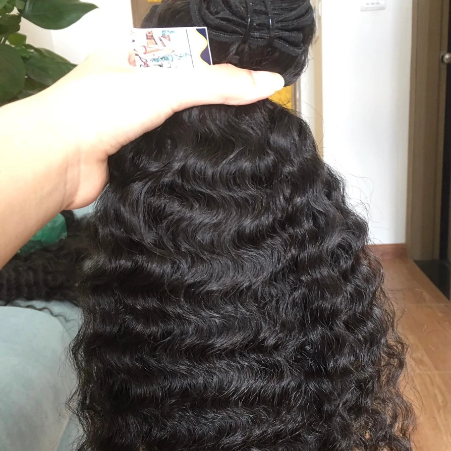 Лучшее качество пряди волос с глубокой волной вьетнамские волосы красивые шелковистые