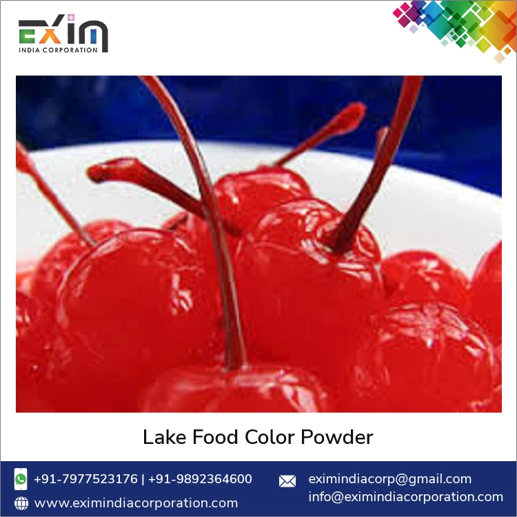 Top Listed Indian Exporter of Carmoisine Lake / Oil Soluble Food Color Powder for Pharmaceutical Industries