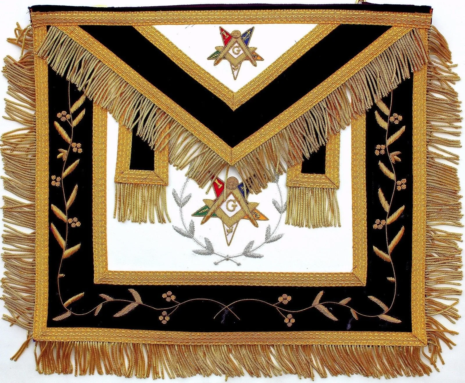 Высококачественный красный фартук и воротник Masonic regalia в