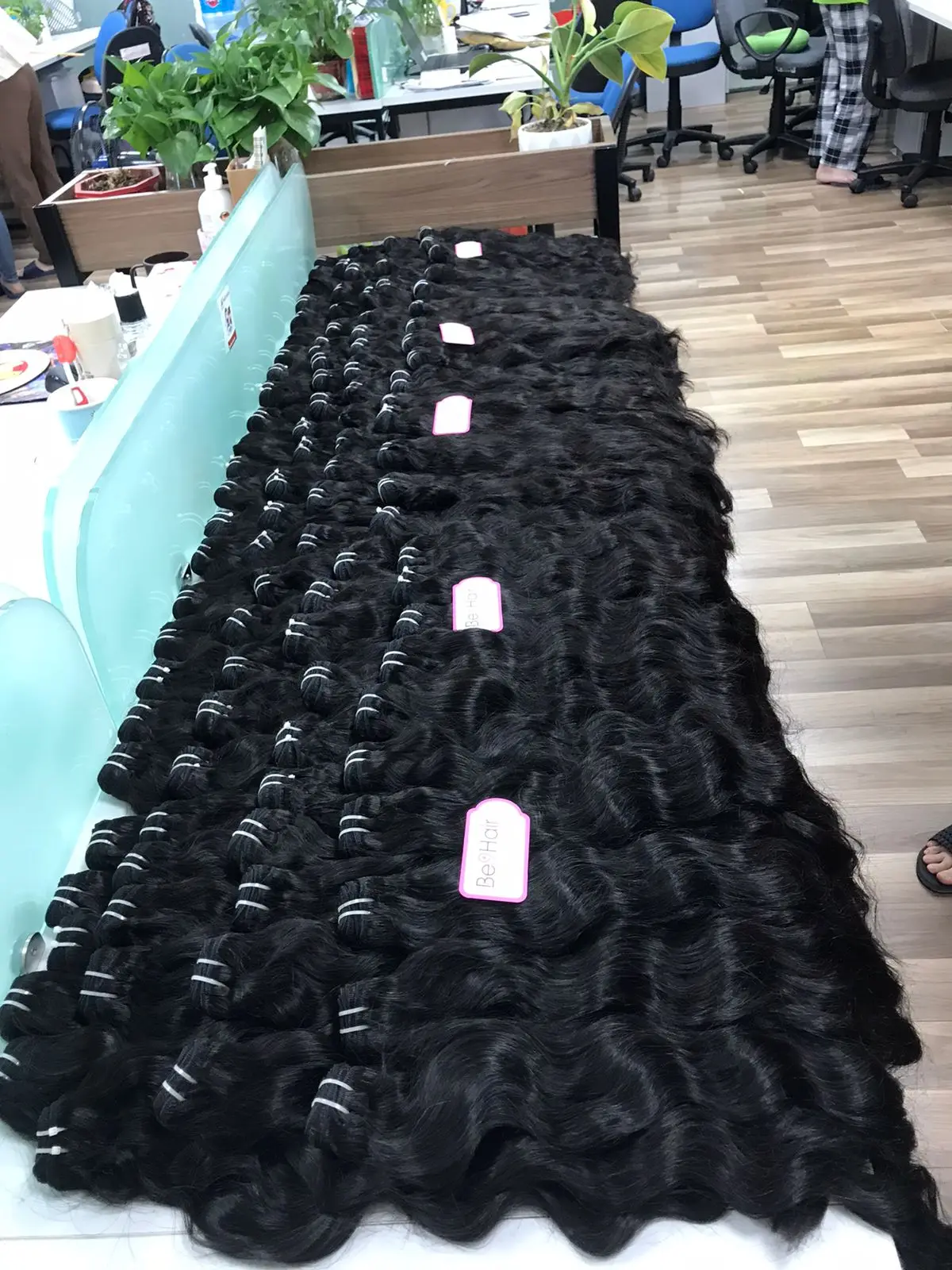 Hair black natural wave bundles super double drawn Vietnamese wholesale human hair vendor