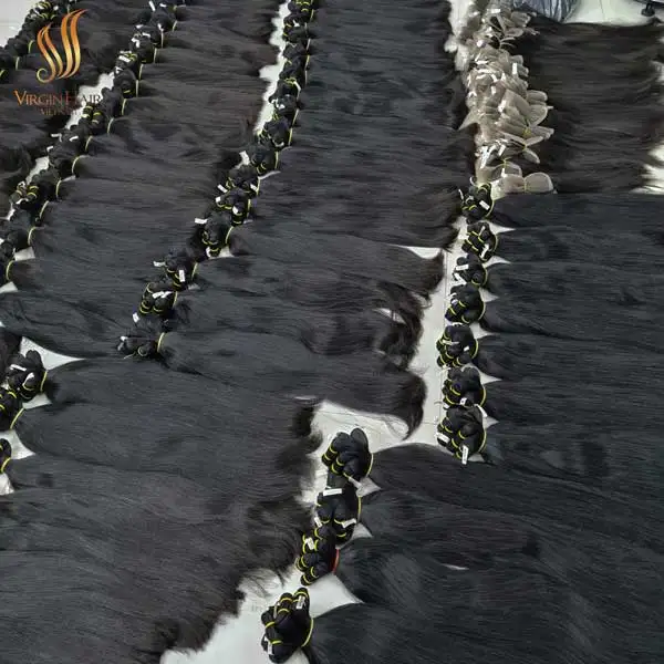 [Wholesale Price Raw Hair] 100% Vietnamese Raw Hair Super Double Drawn Very Full End Can Be Bleach To 613 And All Colors