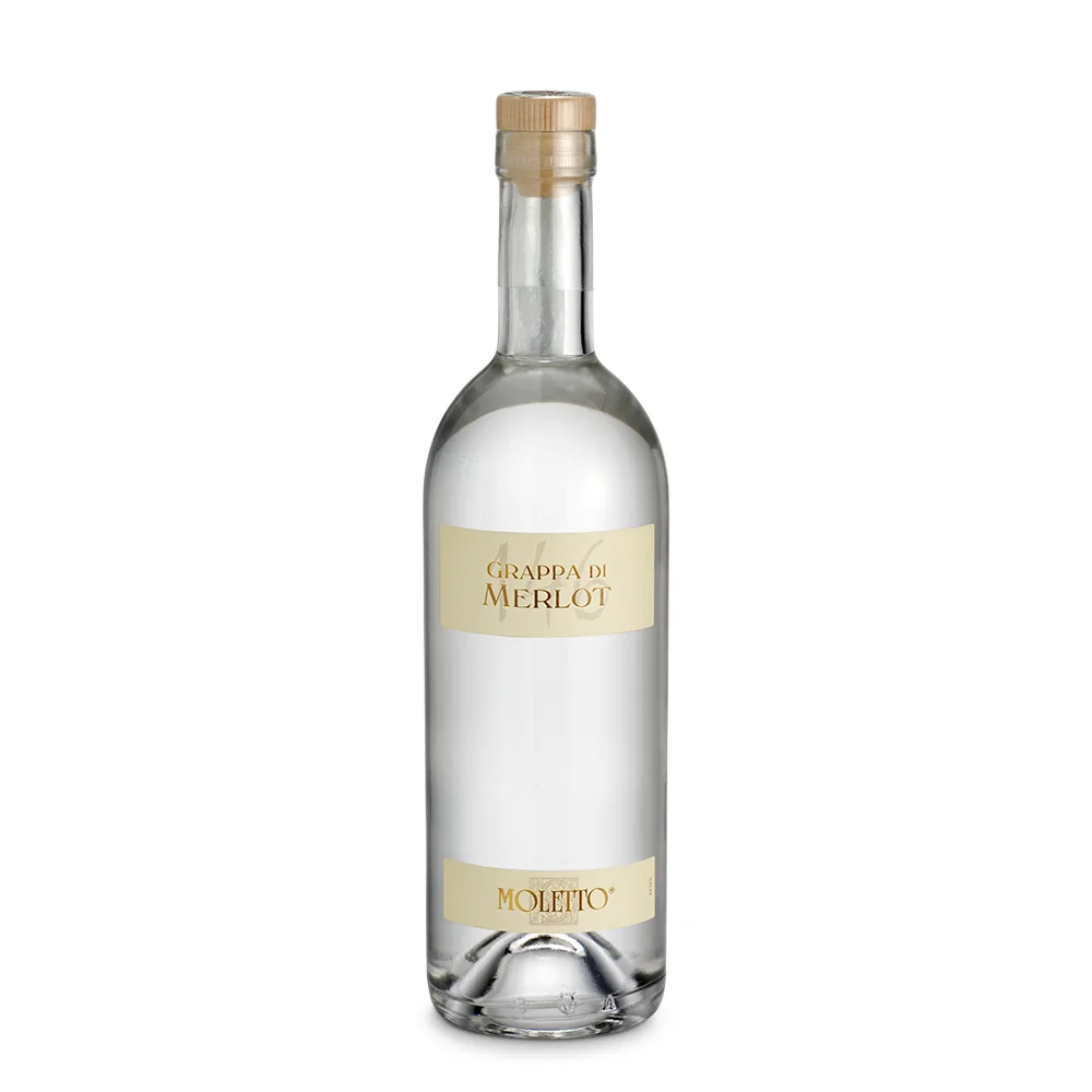 Grappa Merlot Typical Italian distilled Italian Spirit from Venice area