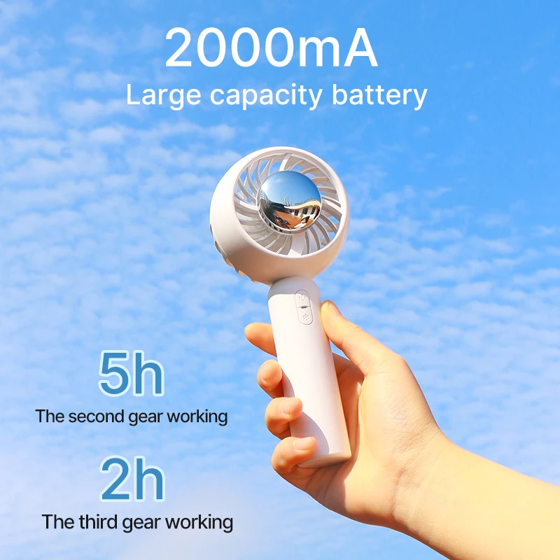 Summer upgraded outdoor mini portable ice compress fan ice hockey refrigeration usb rechargeable handheld strong cooling fan