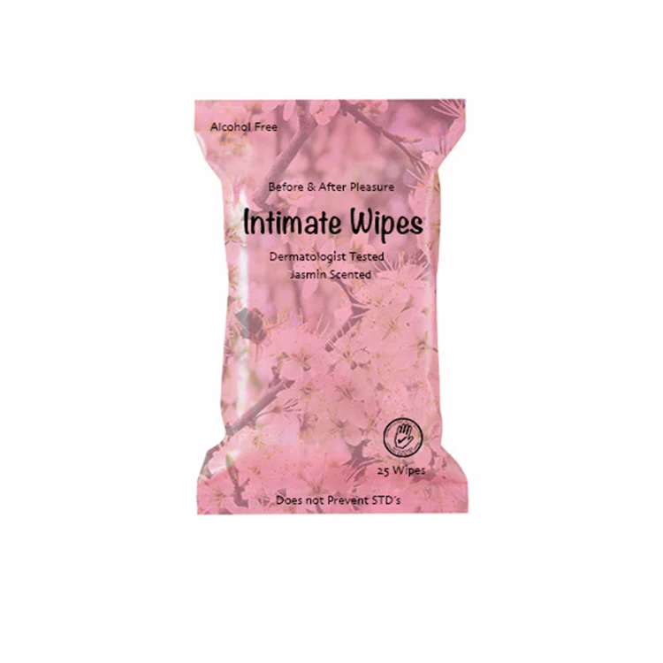 Flushable Feminine Antibacterial Personal Care Alcohol Free Wet Wipes