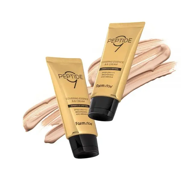 Korean Cosmetic / Peptide9 Covering Essence BB Cream / Whitening Brightening Sunblock SFA 50+ /PA+++ 1000