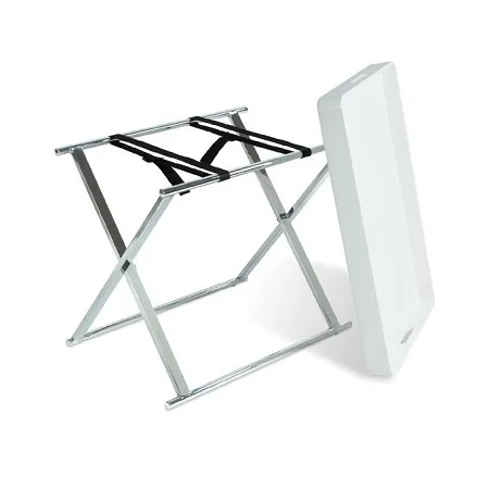 
Fancy Design Open Storage Stainless Steel Luggage Rack Highest Quality Home Decor Luggage Folding Rack 