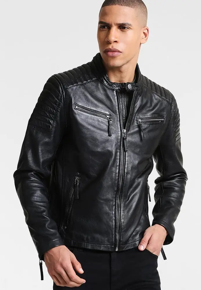 
Mens Stylish Real Leather Jacket For Gents 