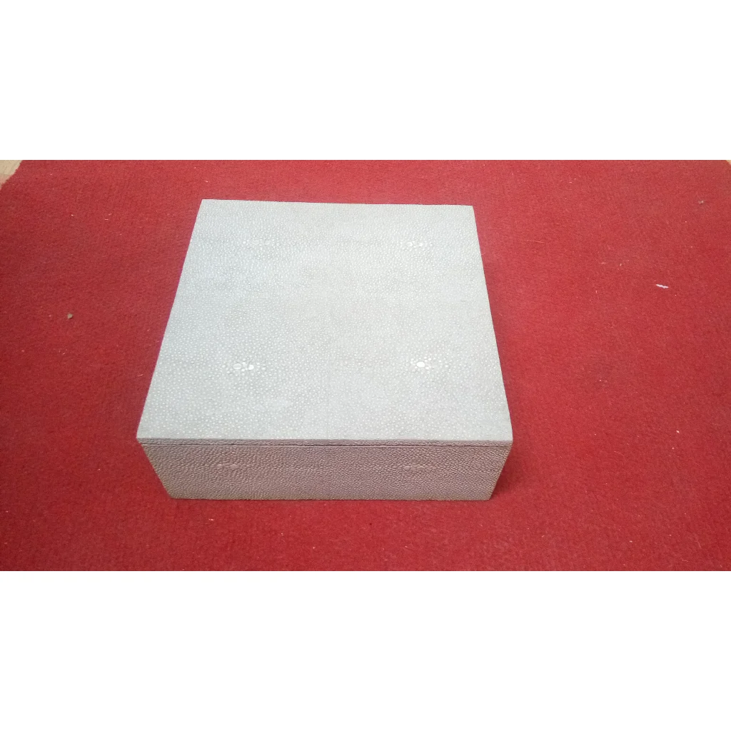 Легкий серый уголь искусственная шагреневая шкатулка модель 007 МДФ + шагрен бархат 0 19x0 07 шарнирная бумага без квадранта