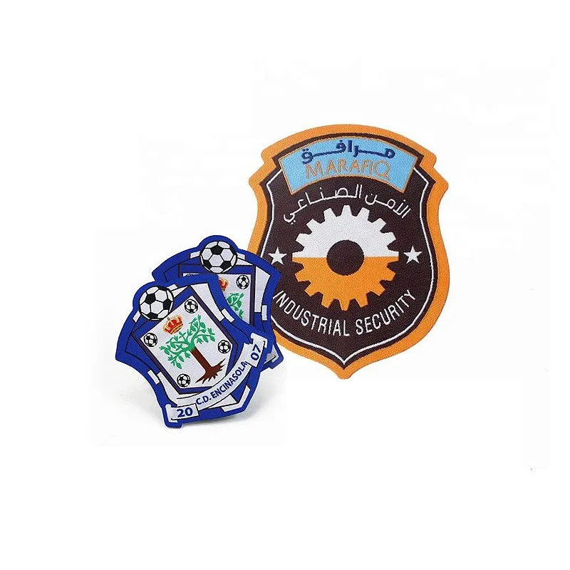 sport clothing football jersey name woven flocking patch