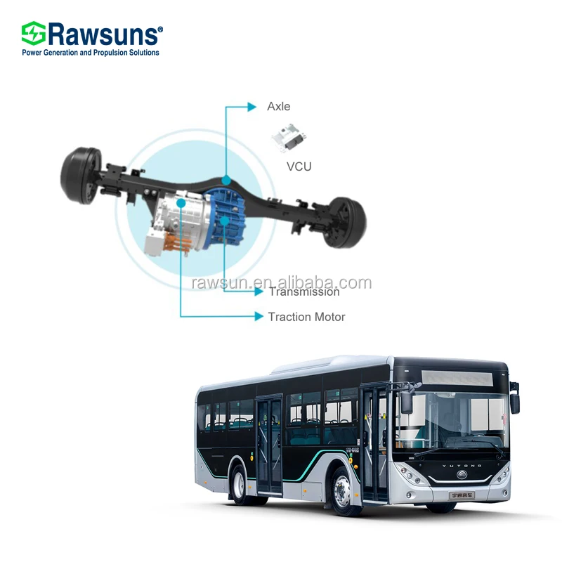 110-360Kw 320Nm Electric Axle motor drive system truck bus inverter Transmission assembly EV powertrain car conversion kit part