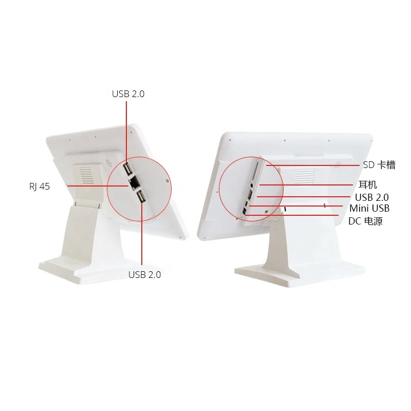 2020 new design outdoor face recognition tablet with POE and RJ45 port