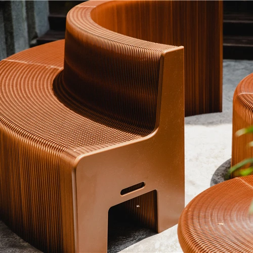 STRECHT-SE05 Paper home furniture  Creative Foldable Sofa for showroom gallery event booth small space