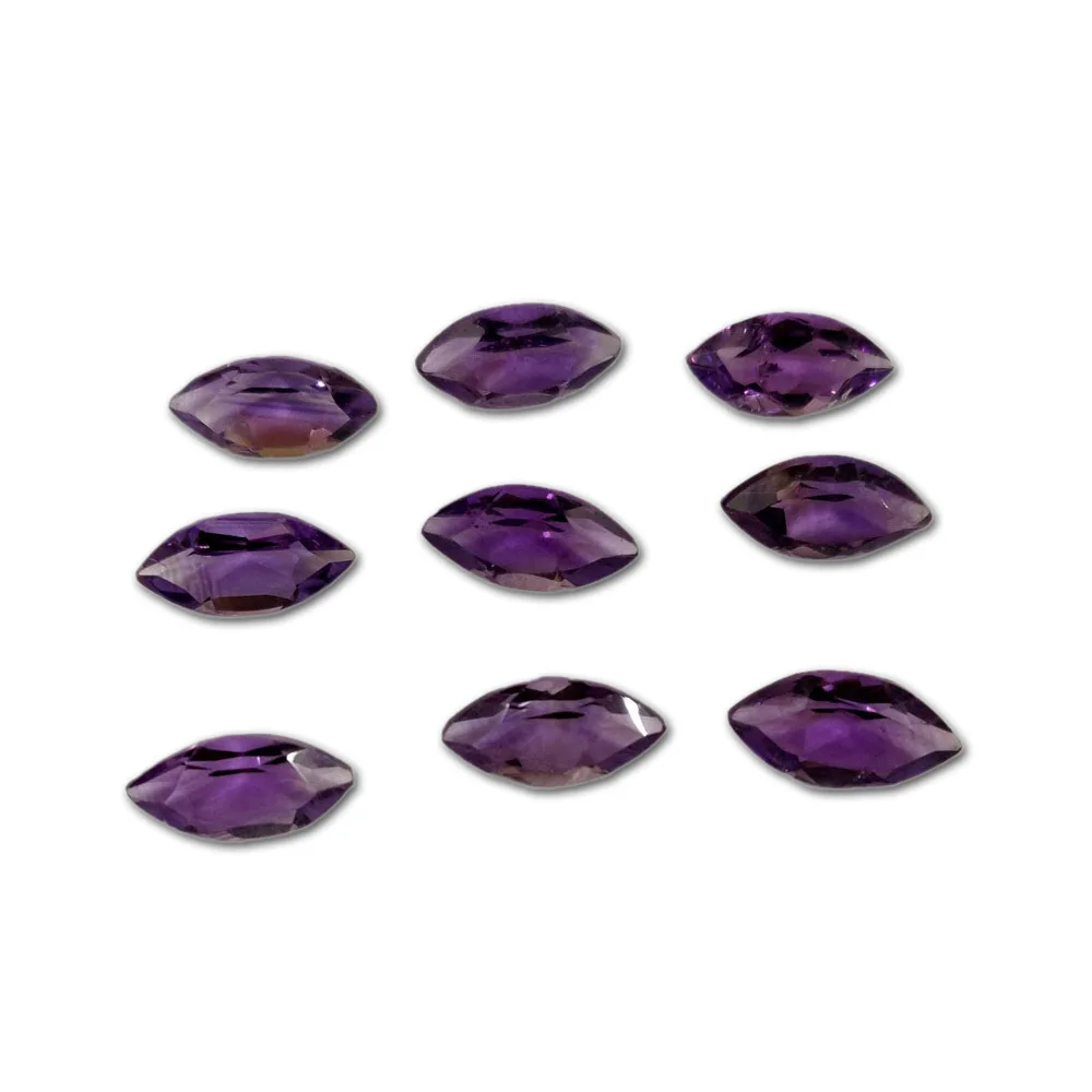 Natural Marquise Amethyst February Birthstone Loose Calibrated Gemstone 20X10 mm Faceted Marquise Stone Jewelry Making Supplier