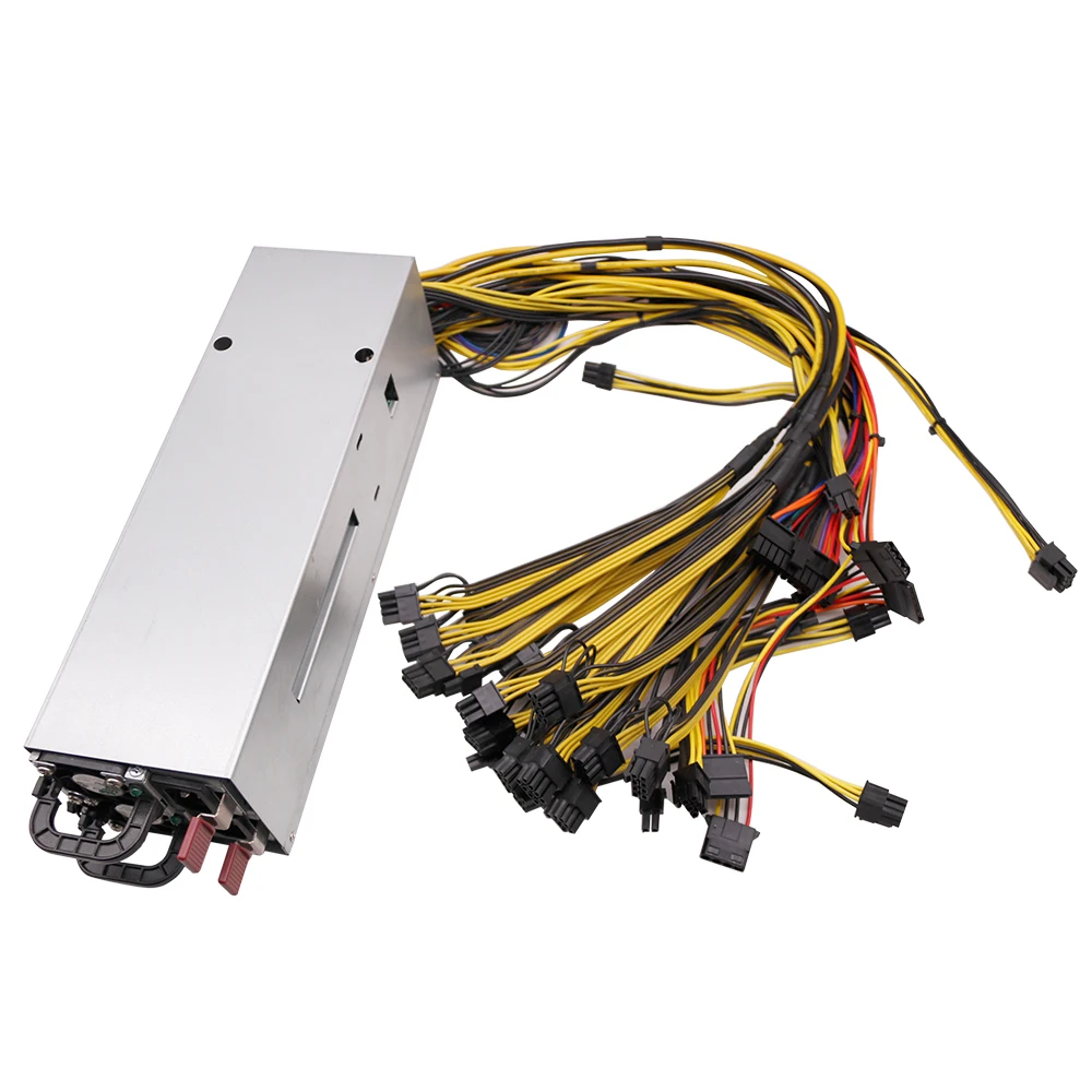 90% High Efficiency ATX 2400W Power Supply Gold Plus PSU 12 GPU 220V Antminer Bitcoin Ethereum Mining Machine Power Supply