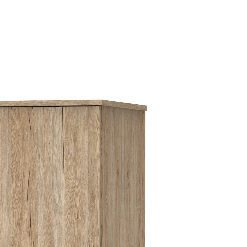 2 Shelves Wood Clothes 2 Door Wardrobe Bedroom Furniture Set Cabinet Customized OEM Made in Malaysia 1291