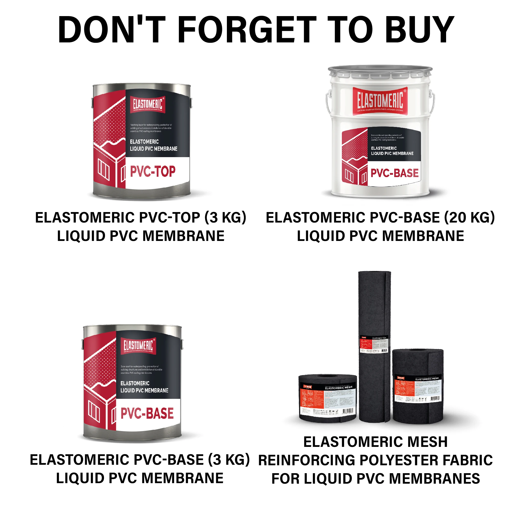 
Эластомерный PVC-TOP (для детей до 20 кг по самой низкой цене) отделочным слоем для гидроизоляции, защита строительных конструкций 