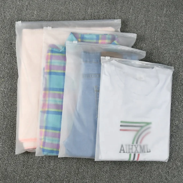 
Custom Print Matte Frosted Poly EVA PE PVC Clear Plastic Clothing Packaging Zip Lock Bags With Logo 