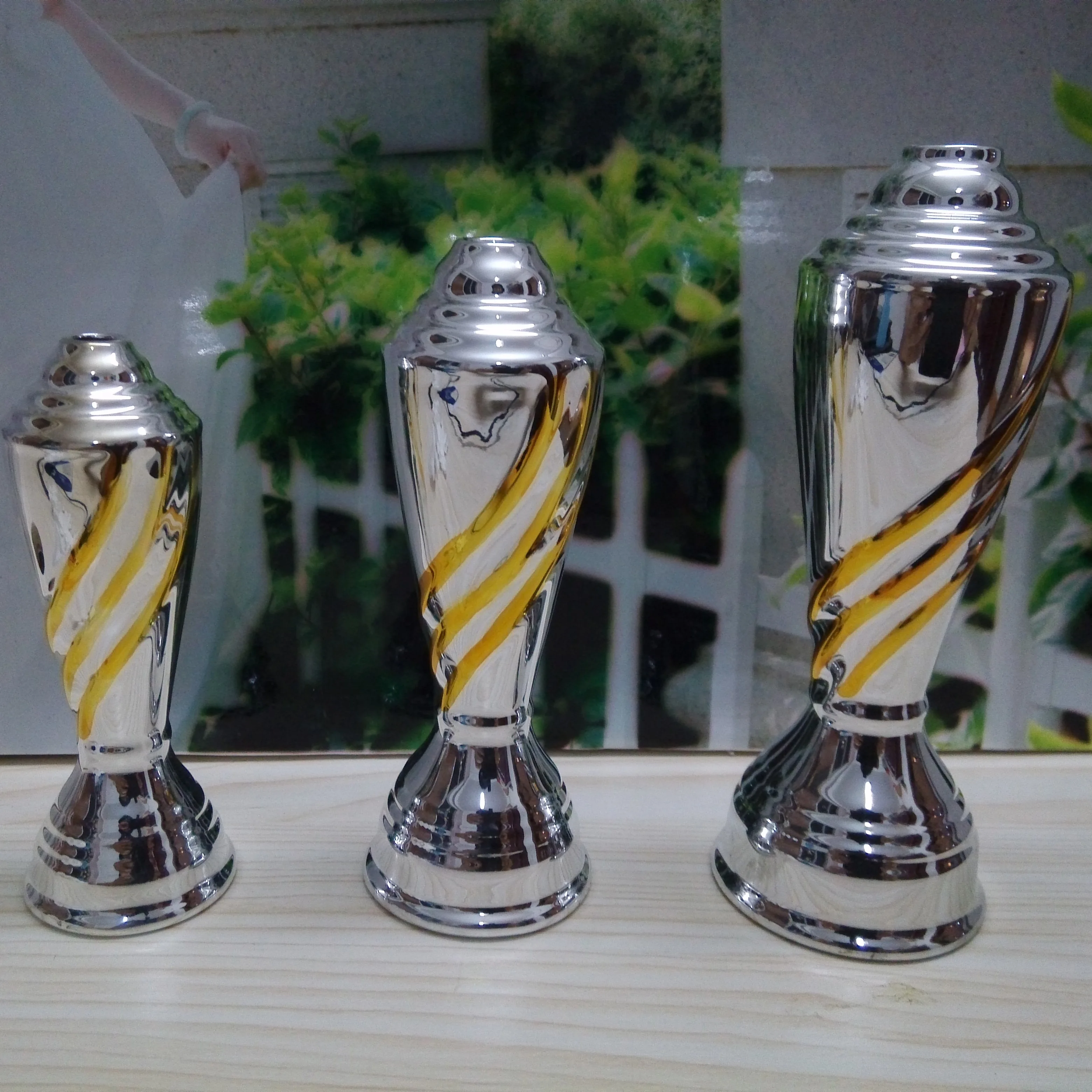 
Electroplated Line Ceramic Trophy Components for Trophy Cups 