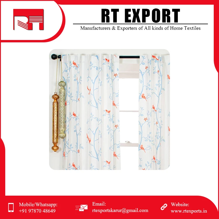 100% Cotton Single Door Curtains Top Quality at Wholesale Price .