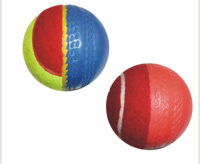 Рекламный многоцветный резиновый мяч для крикета, жесткий, без отверстия, Новый мини-мяч