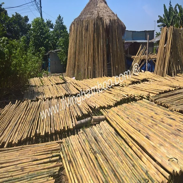 PAINTED BAMBOO POLE - BAMBOO MATERIAL - BAMBOO CONSTRUCTION