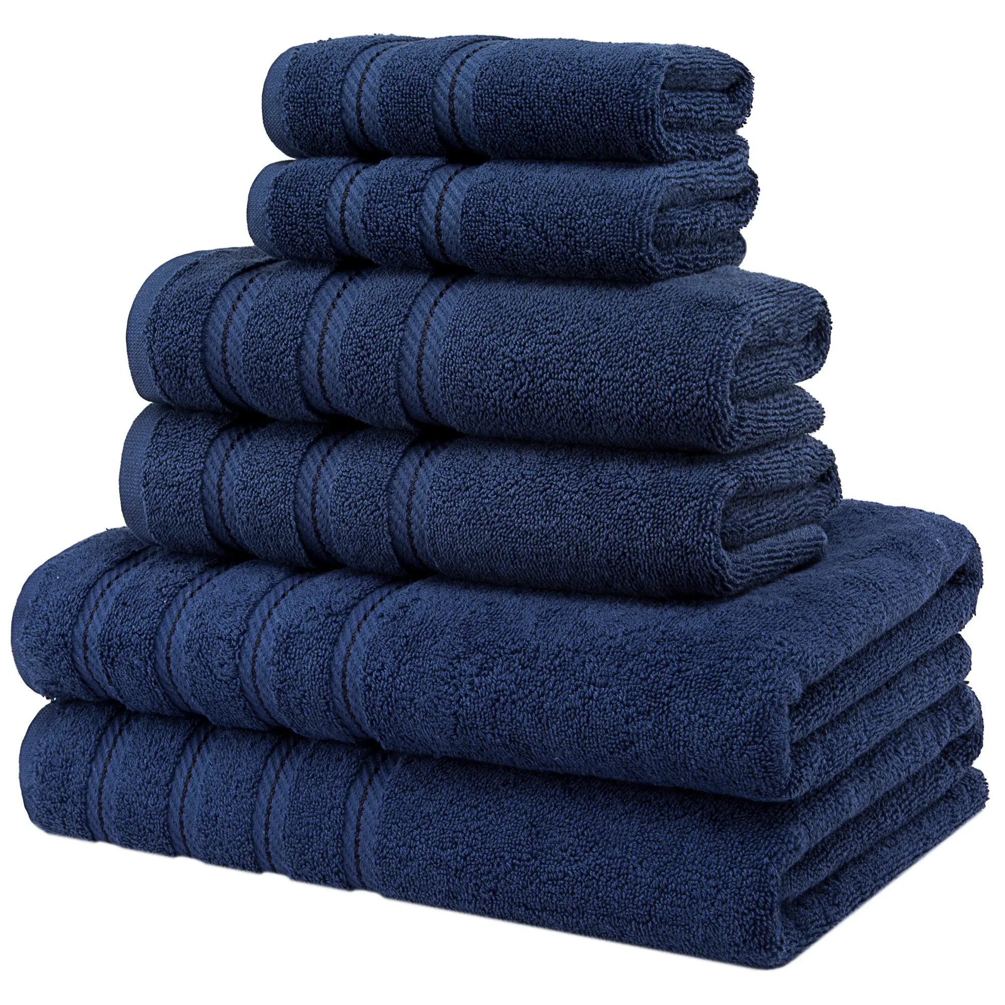 Hot Sale High Quality 100% Cotton 6-Piece Towel Set 2 Bath 2 Hand 2 Washcloths Knitted 600gsm Weigh for Bedroom for Christmas