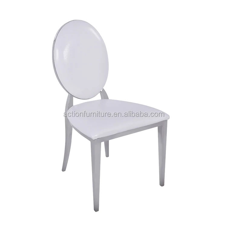 Cheap modern luxury royal large round dining room furniture stainless steel dining table and chairs set design