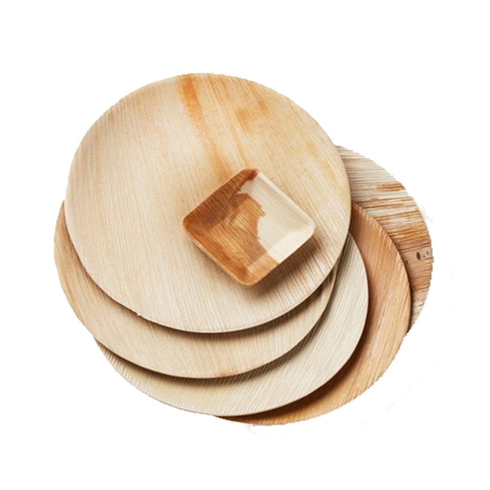 ЭК. Чист. Бамбуковые тарелки круглые кухонные для хранения продуктов бамбуковая тарелка 100% биоразлагаемая