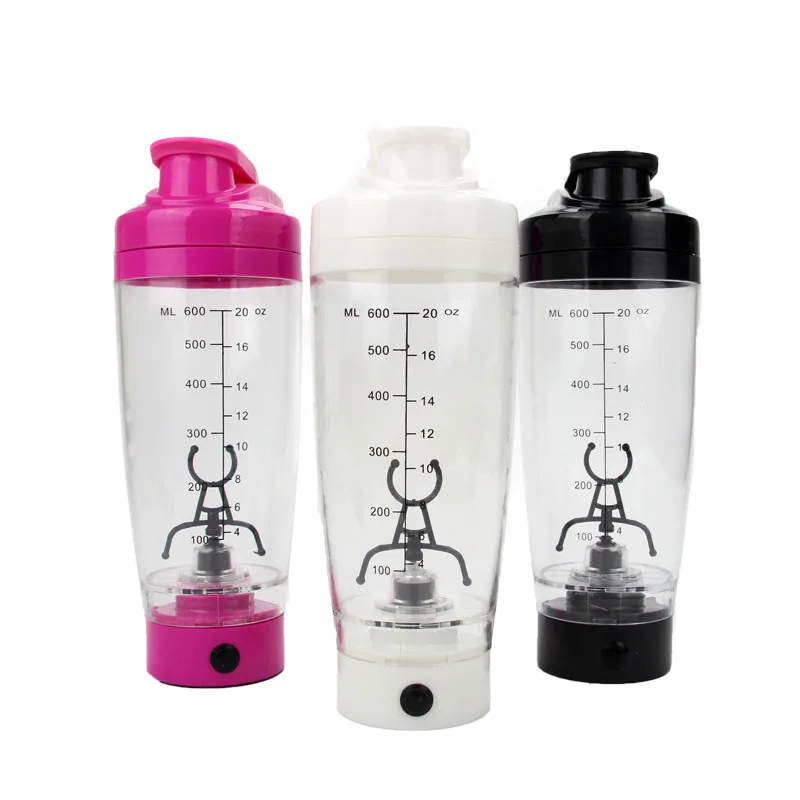 Hot Selling Powder White Blender Transparency Portable Plastic Electric Protein Shaker Bottle